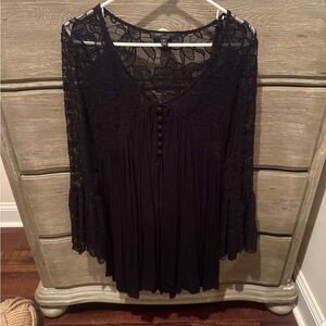 Elegant Black Lace Women's Dress